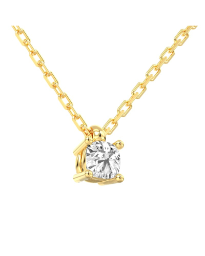 collier diamant coussin en or jaune 18k