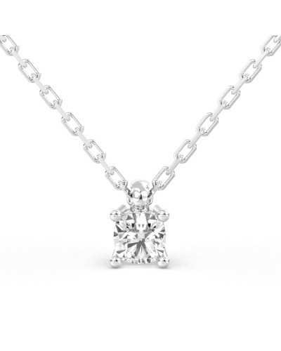 collier diamant coussin en or blanc 18k