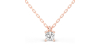 collier diamant coussin en or rose 18k