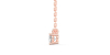 collier diamant coussin en or rose 18k