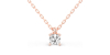 collier diamant coussin en or rose 18k