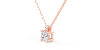 collier diamant coussin en or rose 18k