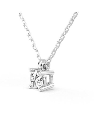collier diamant coussin en or blanc 18k