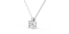 collier diamant coussin en or blanc 18k