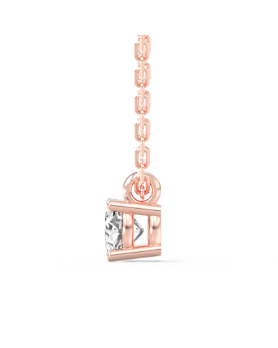 collier diamant coussin en or rose 18k