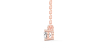 collier diamant coussin en or rose 18k