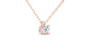 collier diamant coussin en or rose 18k