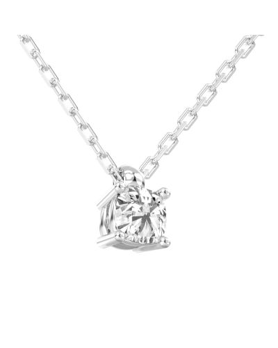 collier diamant coussin en or blanc 18k