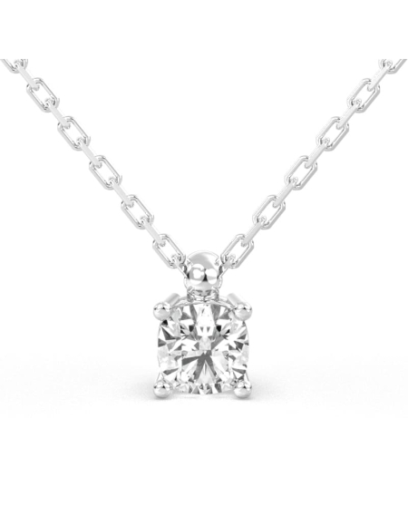 collier diamant coussin en or rose 18k 2
