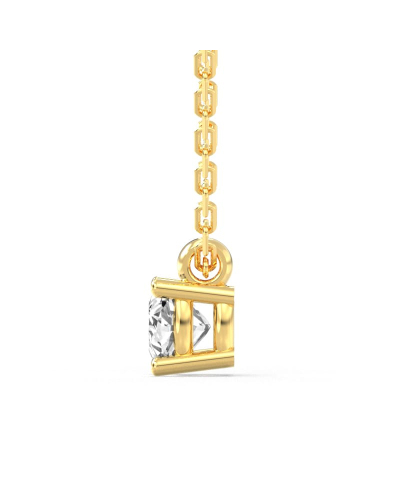 collier diamant coussin en or jaune 18k