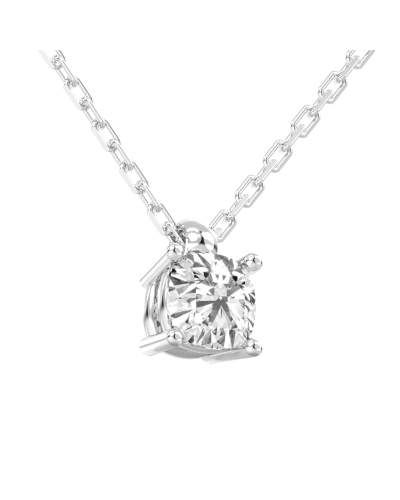 collier diamant coussin en or blanc 18k