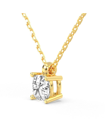collier diamant coussin en or jaune 18k