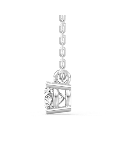 collier diamant coussin en or blanc 18k