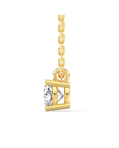 collier diamant coussin en or jaune 18k