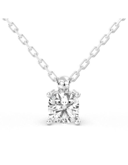 collier diamant coussin en or rose 18k 2