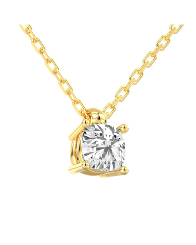collier diamant coussin en or jaune 18k