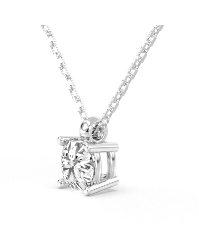 collier diamant coussin en or blanc 18k