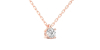 collier diamant rond en or rose 18k