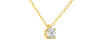 collier diamant rond en or jaune 18k