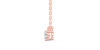 collier diamant rond en or rose 18k