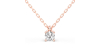 collier diamant rond en or rose 18k