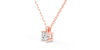 collier diamant rond en or rose 18k