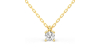 collier diamant rond en or jaune 18k