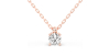 collier diamant rond en or rose 18k