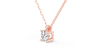 collier diamant rond en or rose 18k