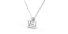 collier diamant rond en or blanc 18k