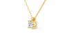 collier diamant rond en or jaune 18k