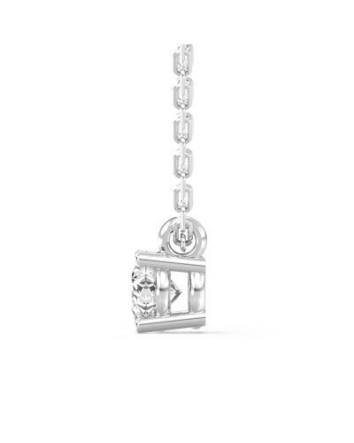 collier diamant rond en or blanc 18k
