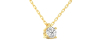 collier diamant rond en or jaune 18k
