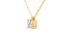 collier diamant rond en or jaune 18k