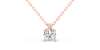 collier diamant rond en or rose 18k
