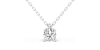 collier diamant rond en or blanc 18k