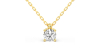 collier diamant rond en or jaune 18k