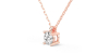 collier diamant rond en or rose 18k
