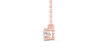 collier diamant rond en or rose 18k