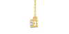 collier diamant rond en or jaune 18k