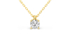 collier diamant rond en or jaune 18k
