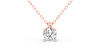 collier diamant rond en or rose 18k