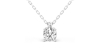 collier diamant rond en or blanc 18k