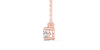 collier diamant rond en or rose 18k