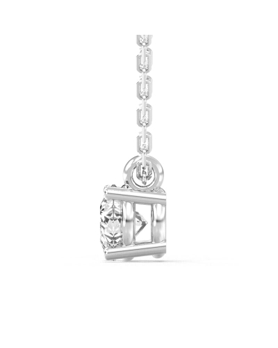 collier diamant rond en or blanc 18k