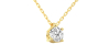 collier diamant rond en or jaune 18k