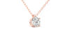 collier diamant rond en or rose 18k