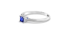 Bague solitaire en or blanc avec saphir princesse