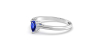 Bague solitaire en or blanc avec saphir poire