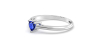 Bague solitaire en or blanc avec saphir coeur